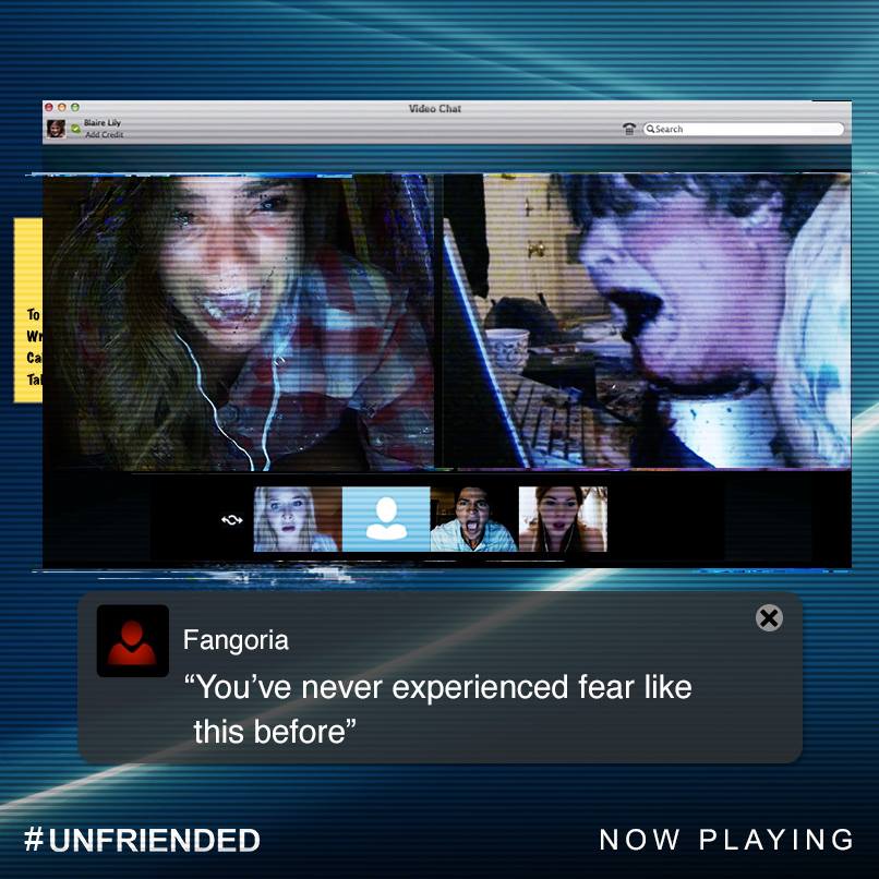 facebook.com“Unfriended” is shown entirely through the view of a computer screen.