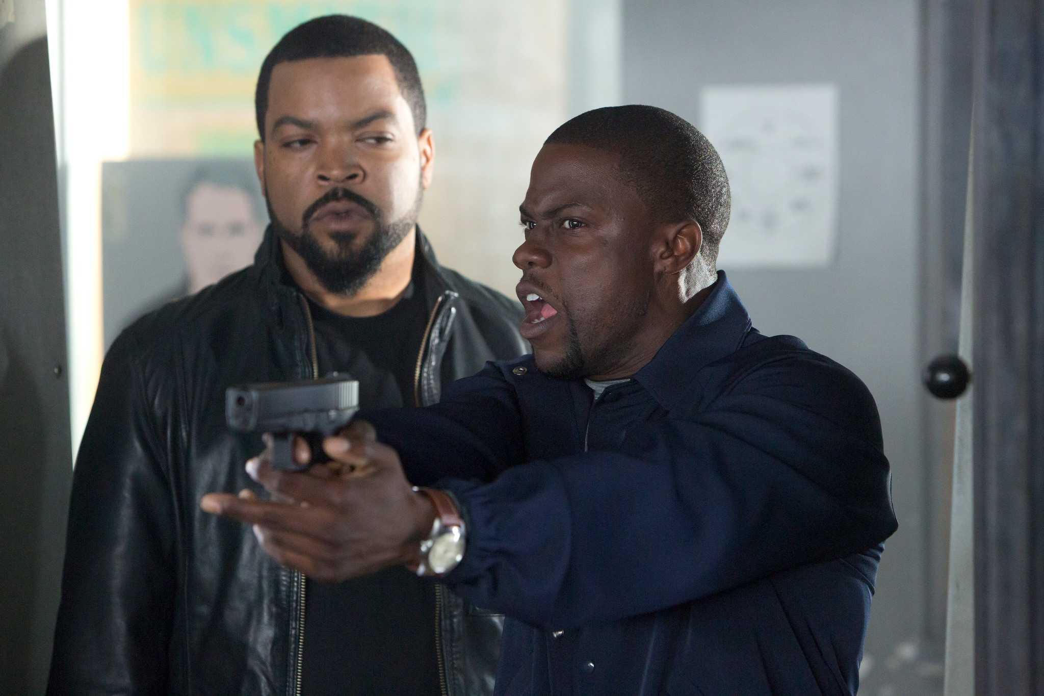 facebook.comIce Cube and Kevin Hart star in the new comedy ‘Ride Along.’ The movie opened at number one at the box office.