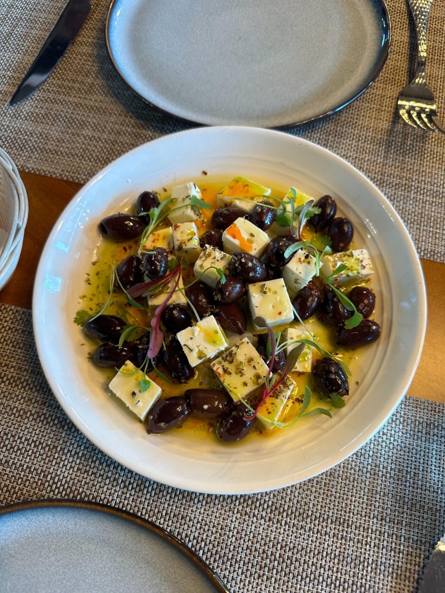 Mezzalunas feta and olives