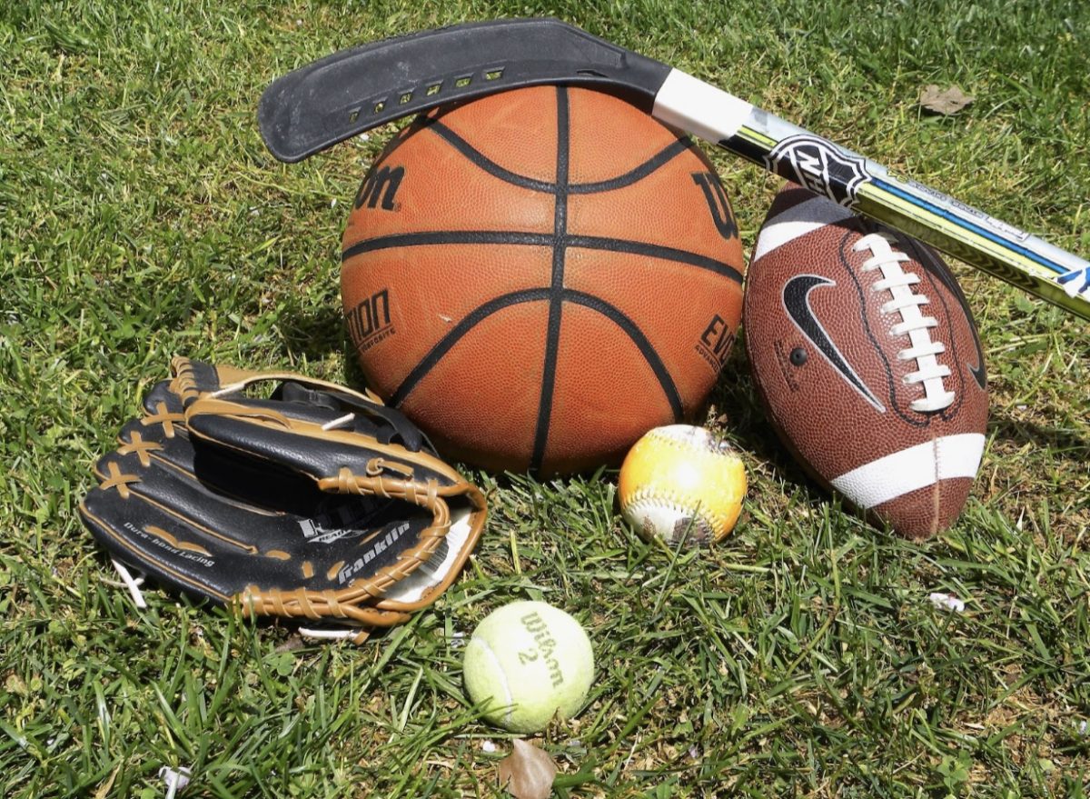 An assortment of sports items photo 