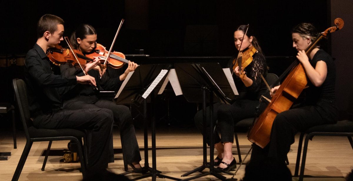 Courtesy of Gustavo Pimentel Perez |  From left to right: Samuel Strong (violin), Miranda Ronan (violin), Andy Ting (viola), Ella Hoffman (cello)
