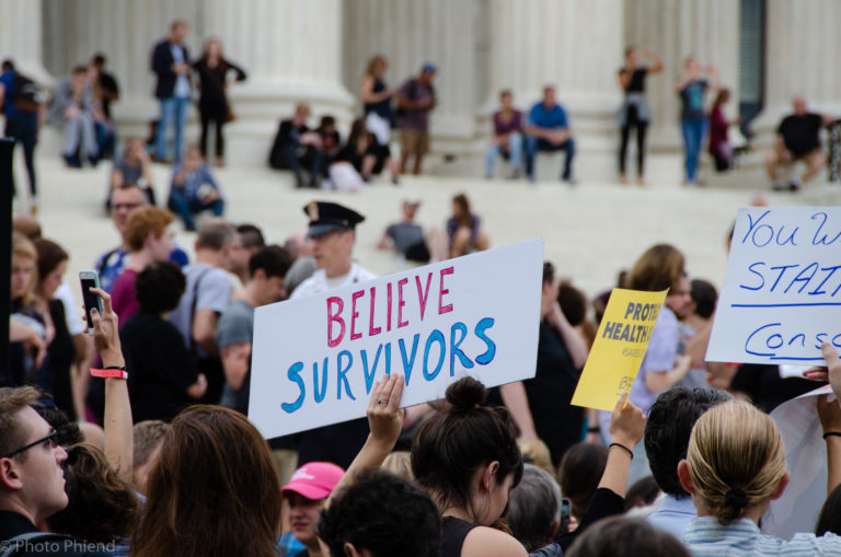 Protestors show support for sexual assault awareness and prevention. Courtesy PhotoPhiend 2011