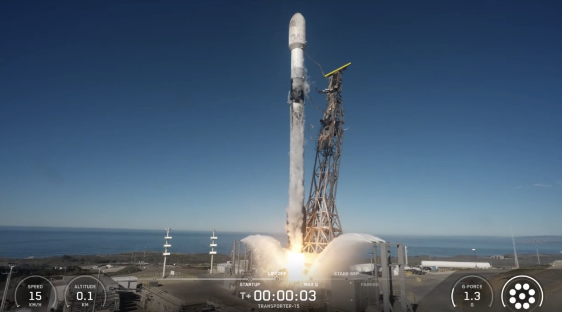 The SpaceX Falcon 9 rocket carrying a min-satellite built in part by Sonoma State University students blasts off from Vandenberg Space Force Base on Friday, Nov. 28, 2025.