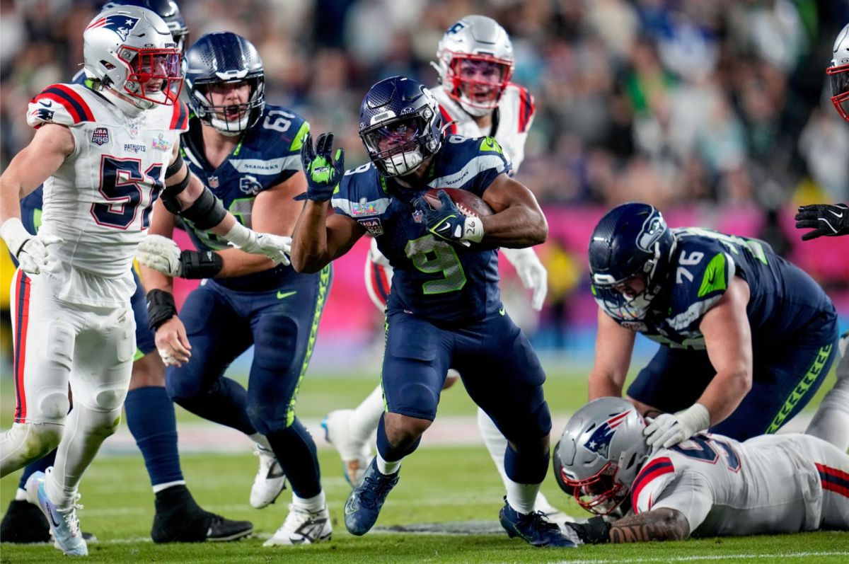 Kenneth Walker III, 9, tortured the New England Patriots Defense in the run game