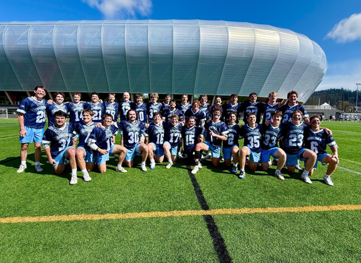 Sonoma State Men's Lacrosse team victorious over the Ducks of the University of Oregon